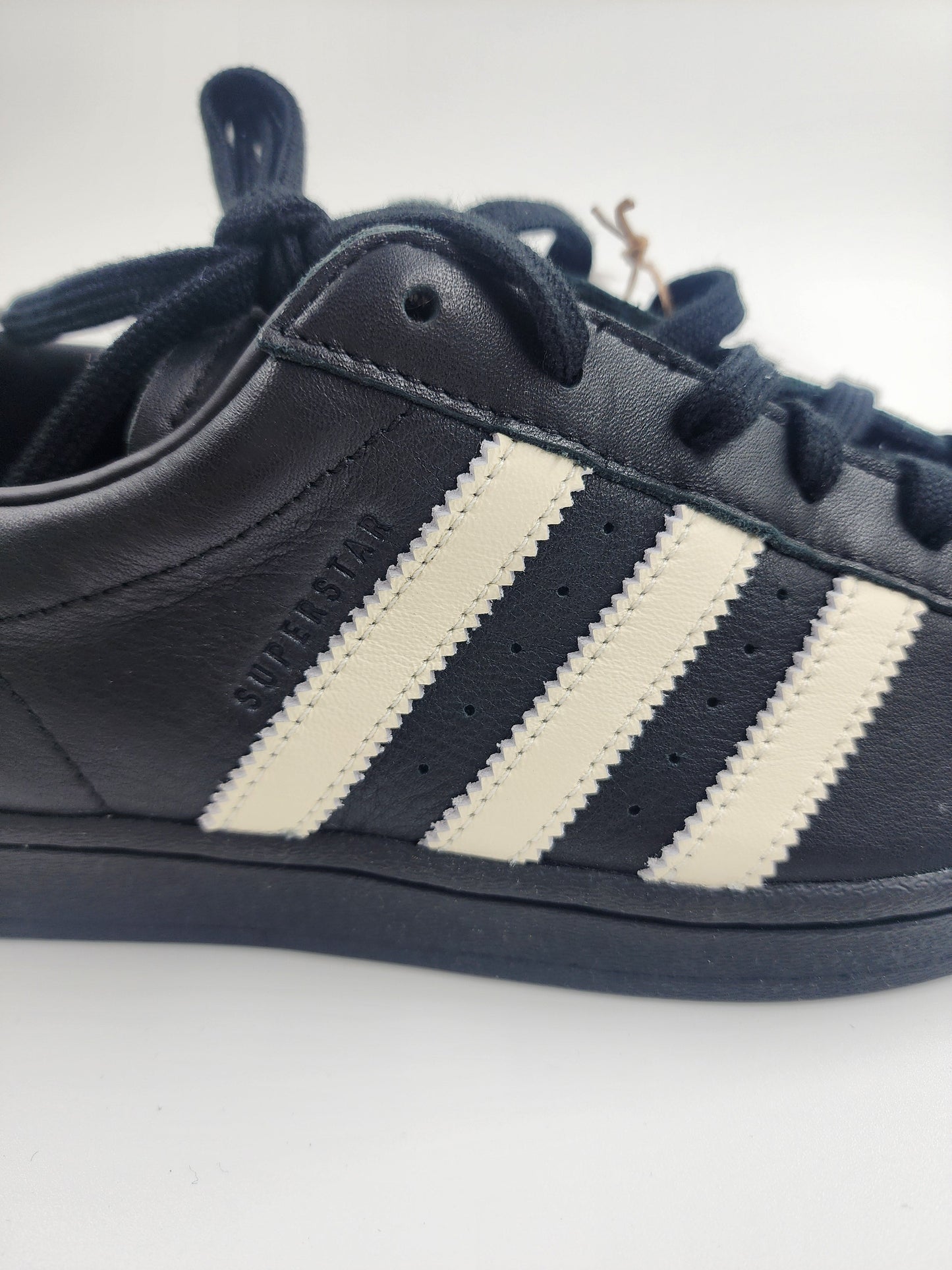 Adidas Superstar 80s Deux Leather Shoes 'Black/White' - UK 7.5