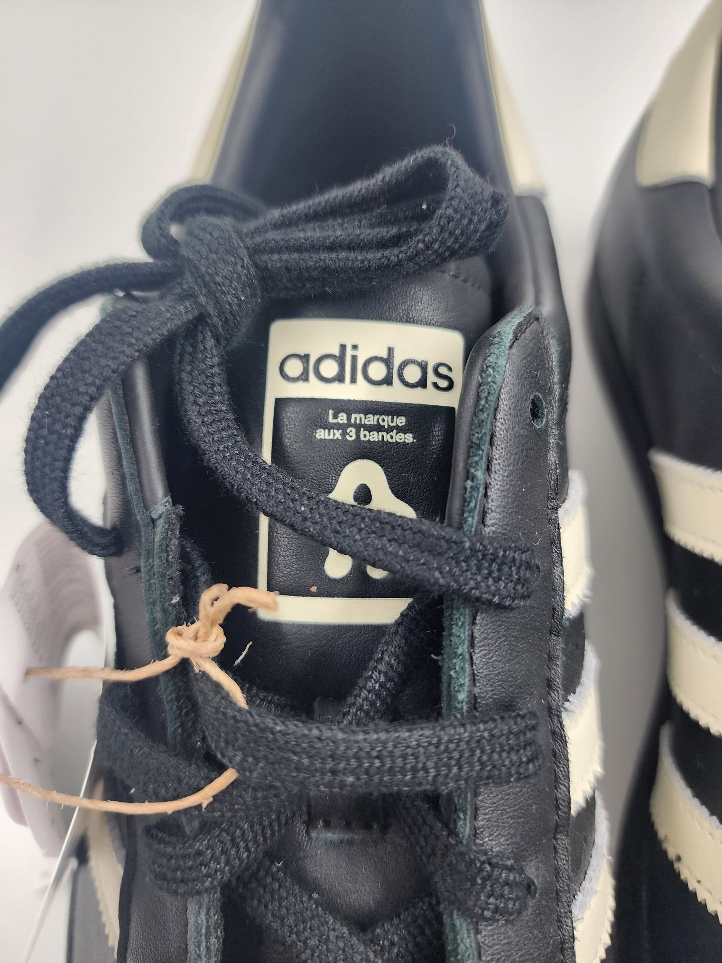 Adidas Superstar 80s Deux Leather Shoes 'Black/White' - UK 7.5