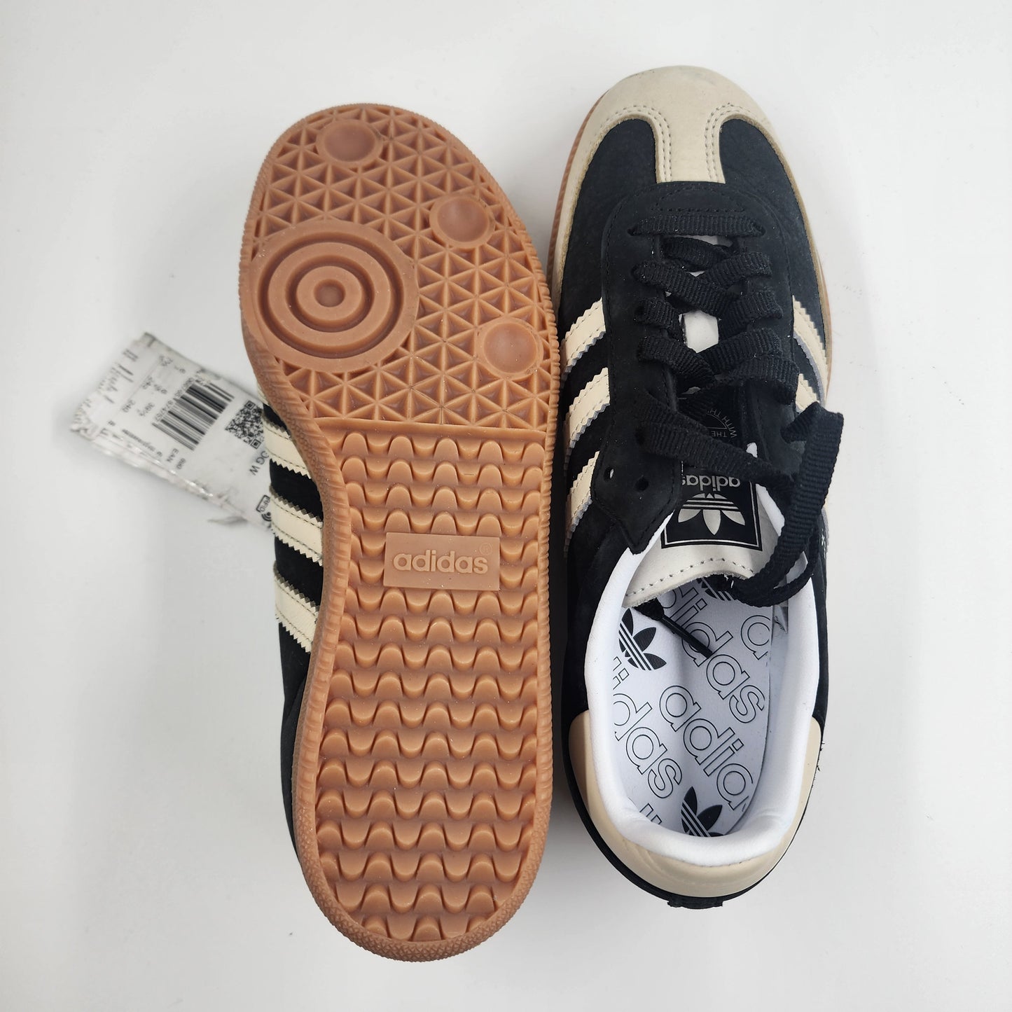 Adidas Originals Samba OG trainers in black and beige suede - UK 6