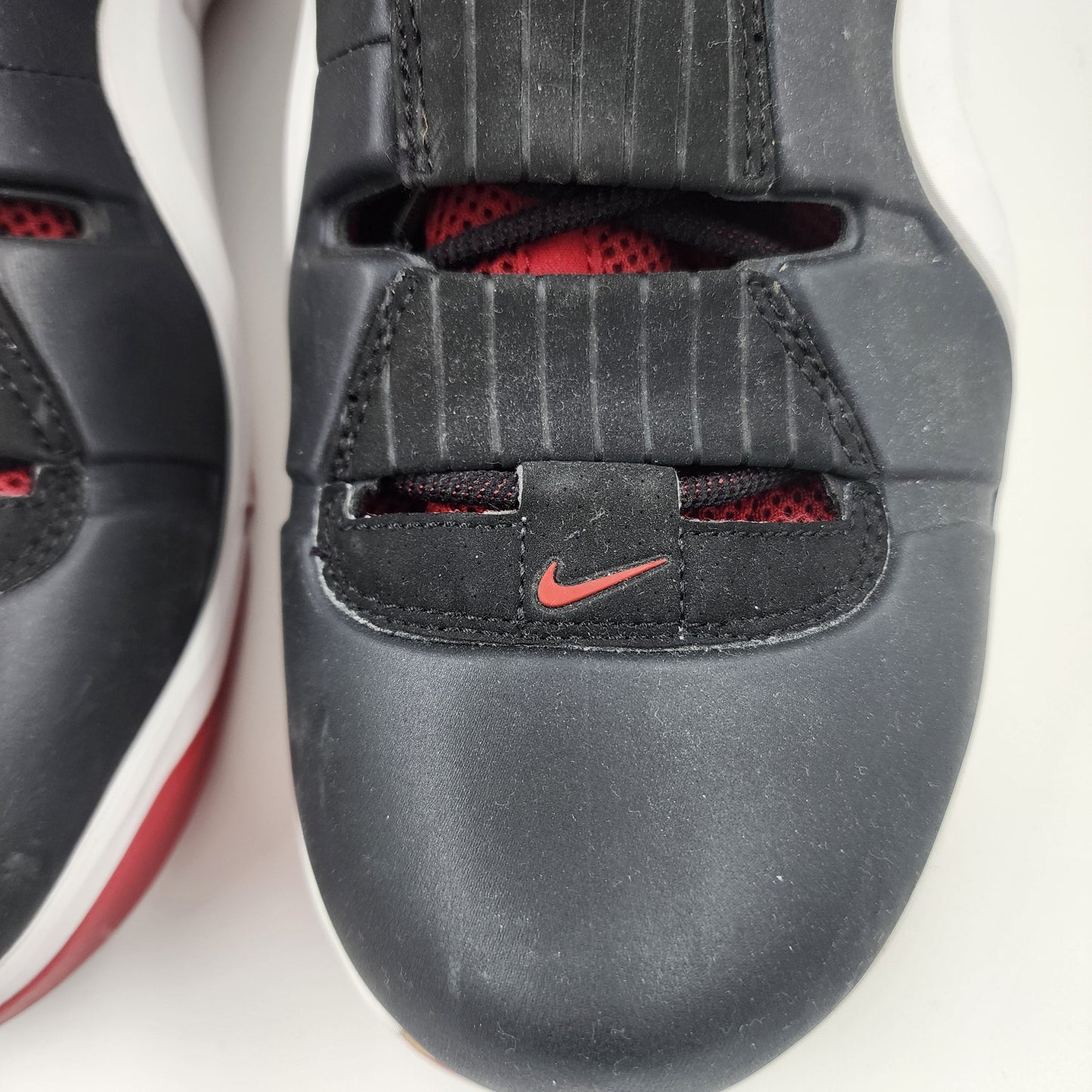 Nike Zoom LeBron 4 ''Black White Red'' Crimson Basketball Men's Sneakers UK 10.5