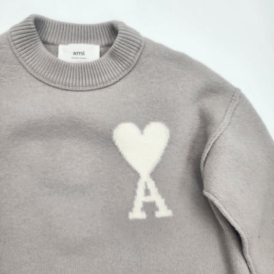 AMI Paris Ash Grey Sweater - XS