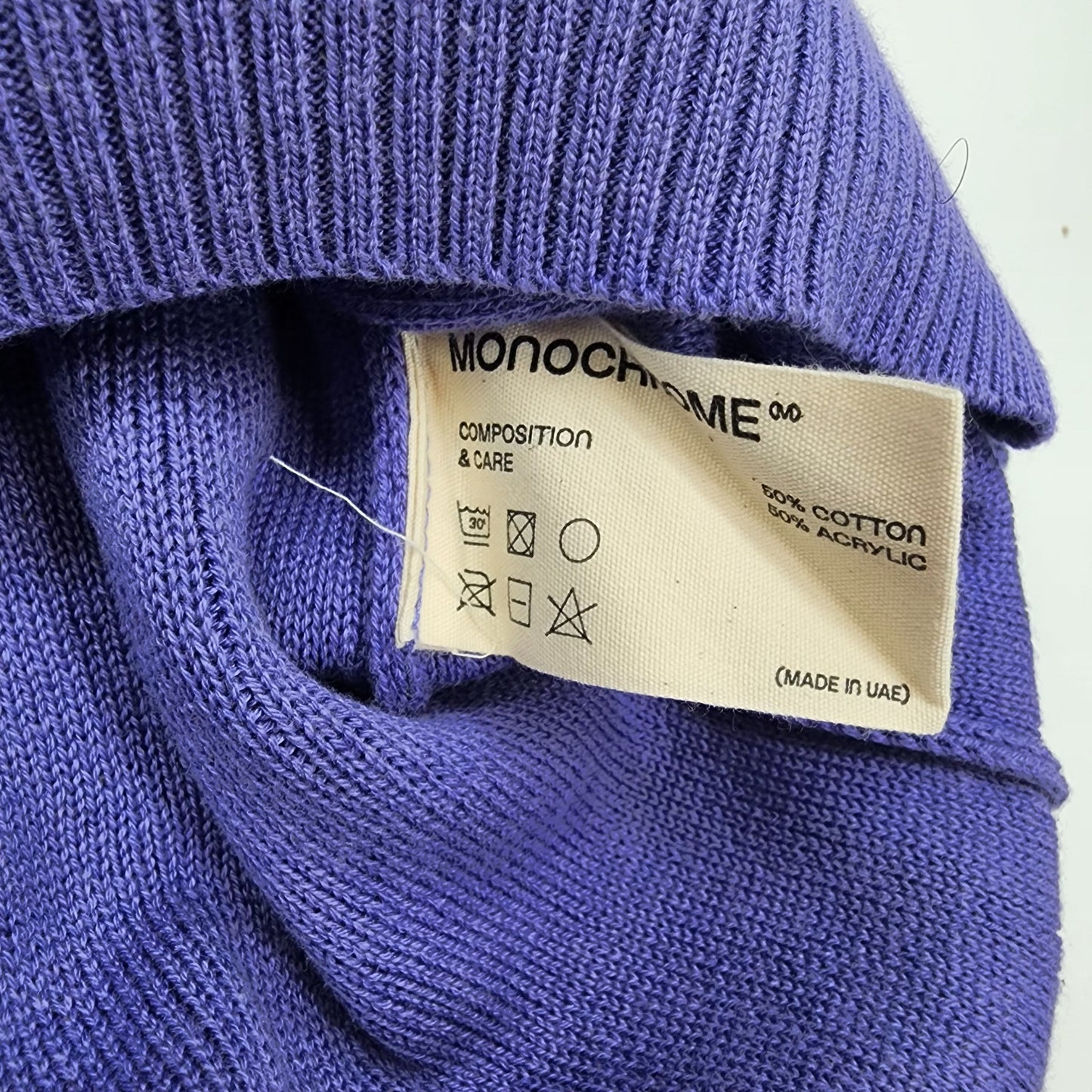 Monochrome Blue Knitted Unisex Sweater - 5XL