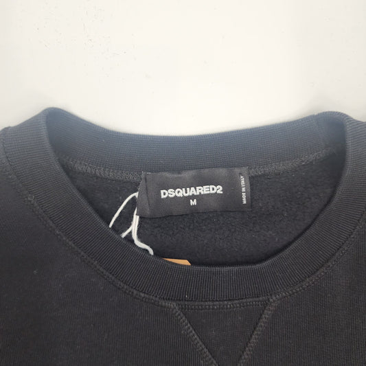 Dsquared2 Icon Logo Print Black Sweatshirt - M