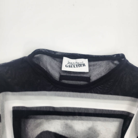 Jean Paul Gaultier Eyes & Lips Mesh Women's T-Shirt - L