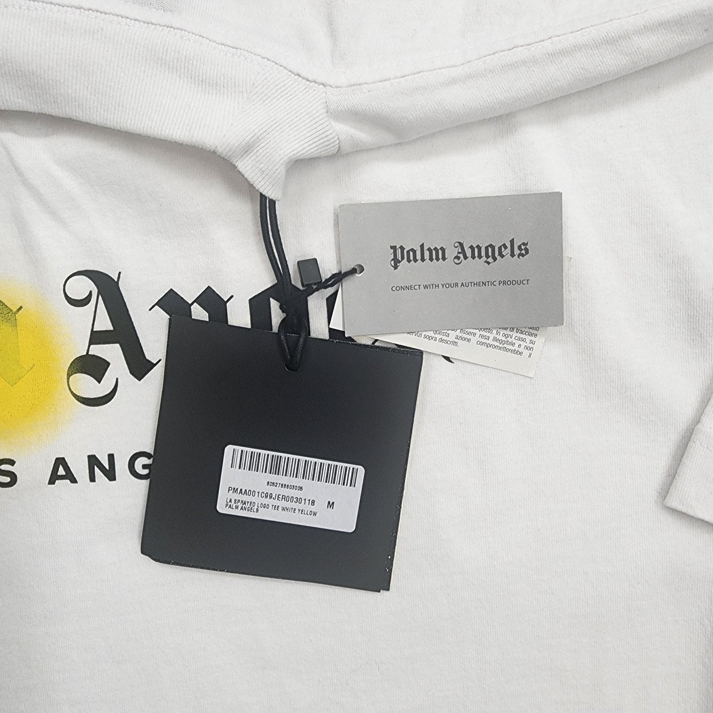Palm Angels White Men's T-Shirt - Size M