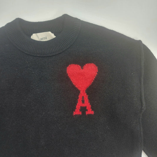 AMI Paris Black Unisex Sweater - Size M
