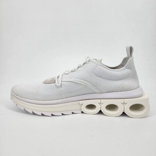 Ferragamo Knitted Running White Trainer Men - Size UK 9