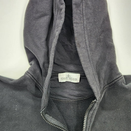 Stone Island Kids Black Zip-Up Hoodie - 12 Years