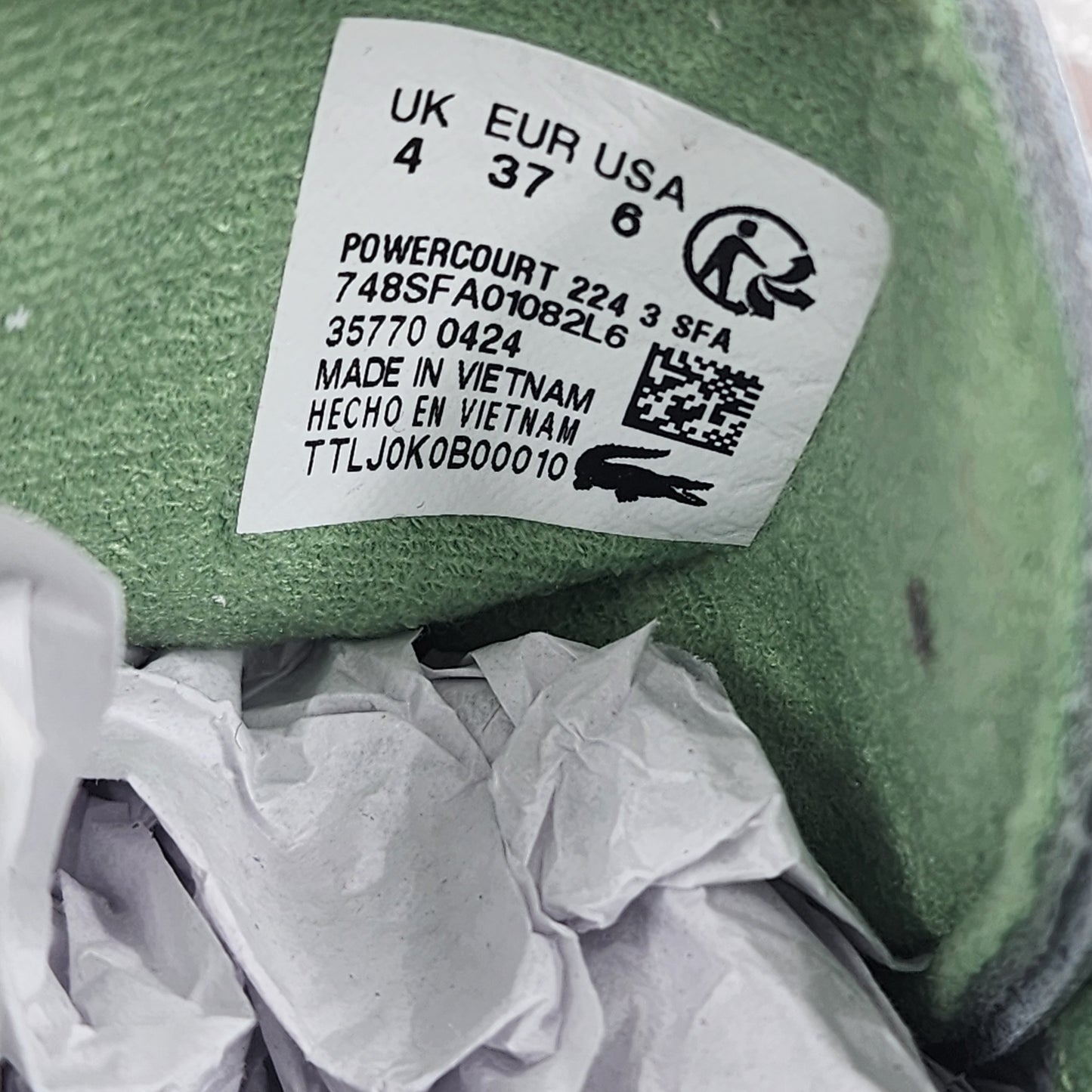 Lacoste Women's Powercourt Leather Sneakers - UK 4