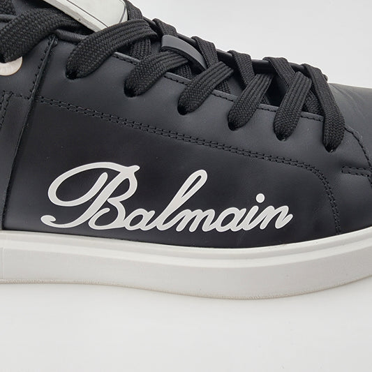 Balmain Black B-Court Sneakers - Size UK 10