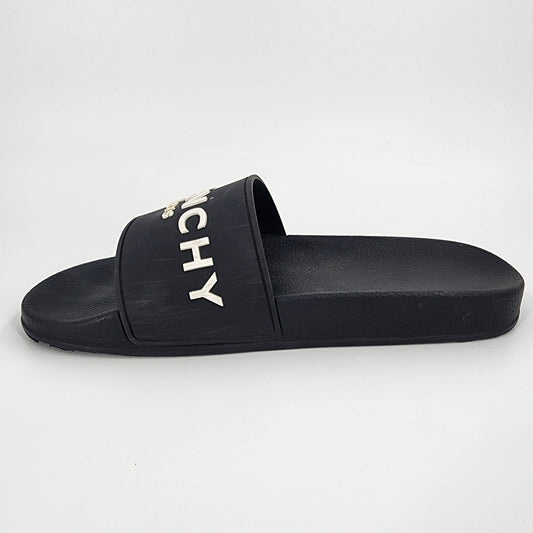 GIVENCHY Rubber Logo Slides - Size 43
