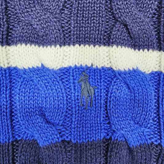 Polo Ralph Lauren Multicolor Striped Cable Knit Sweater - Size M