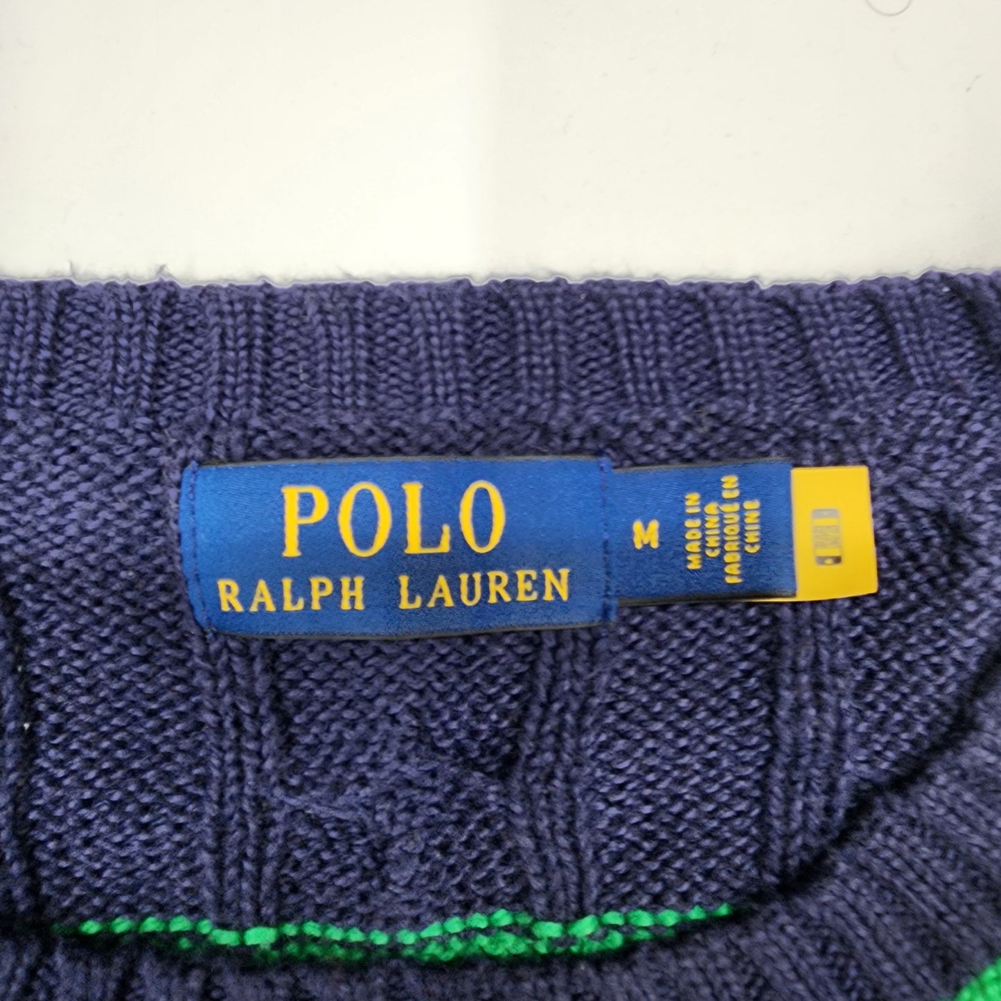 Polo Ralph Lauren Multicolor Striped Cable Knit Sweater - Size M