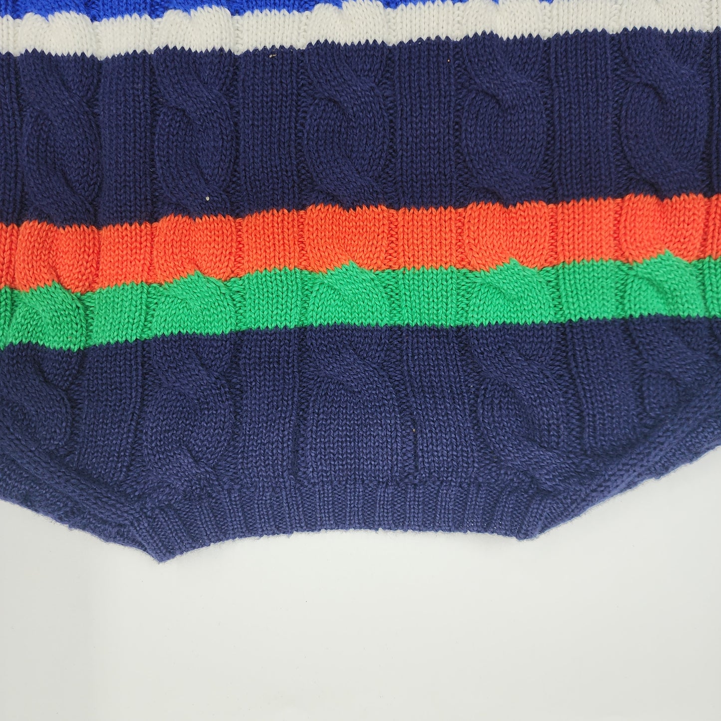 Polo Ralph Lauren Multicolor Striped Cable Knit Sweater - Size M