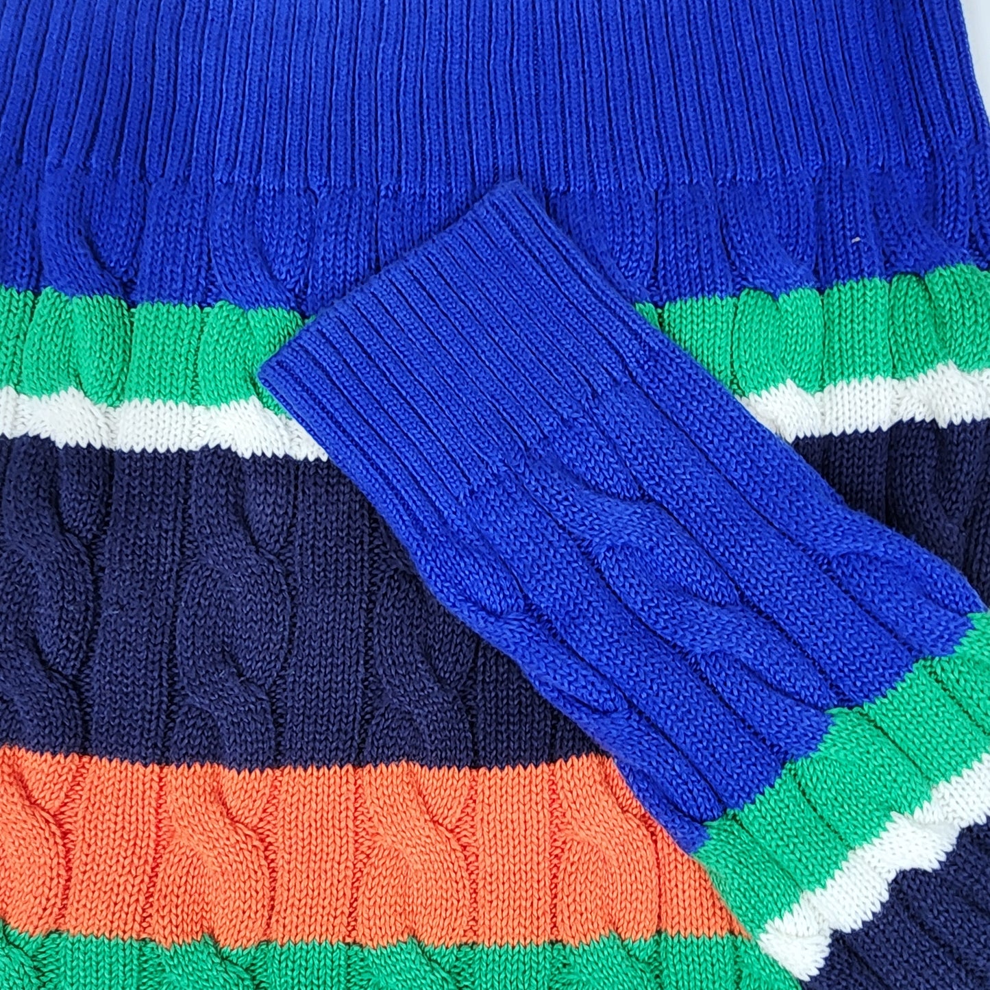 Polo Ralph Lauren Multicolor Striped Cable Knit Sweater - Size M