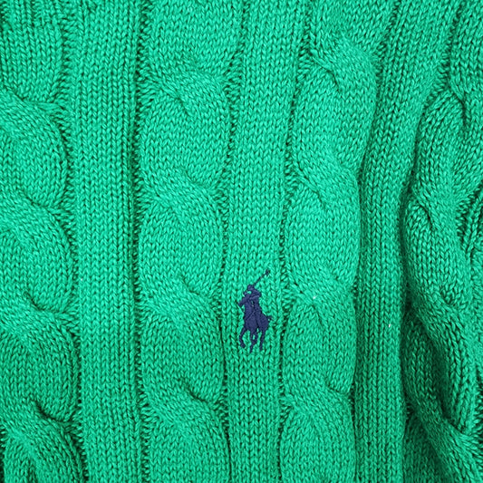 Polo Ralph Lauren Big & Tall Cable-Knit Sweater Green - Size M