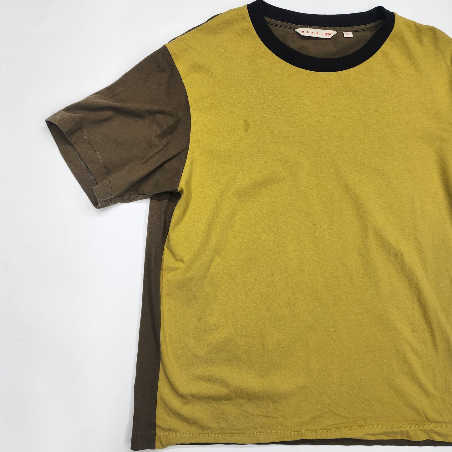 Marni x Uniqlo Olive Two Tone T-shirt - Size M