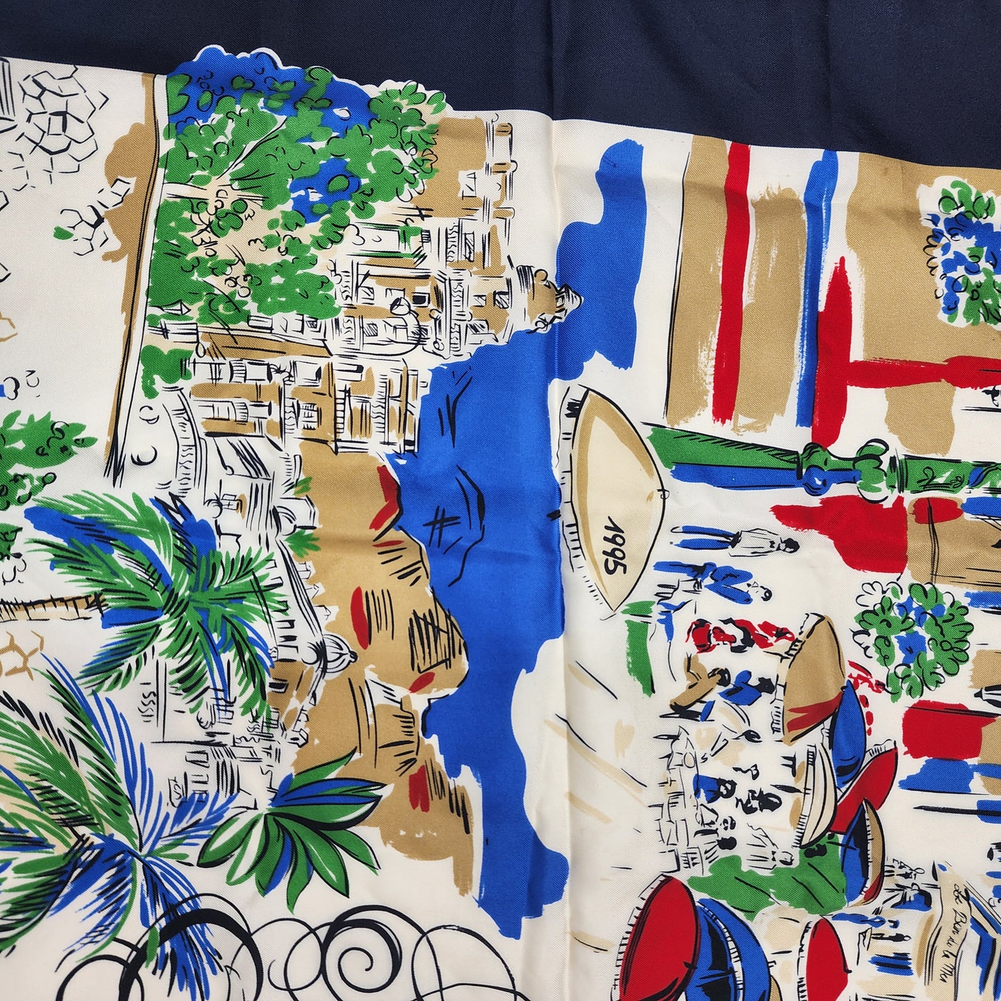 Longchamp Paris Silk Handkerchief - 34x34 "