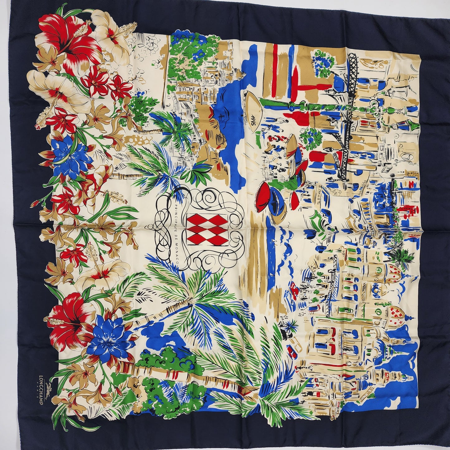 Longchamp Paris Silk Handkerchief - 34x34 "