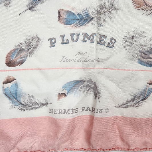 Hermes Plumes Silk Handkerchief - 33x33"