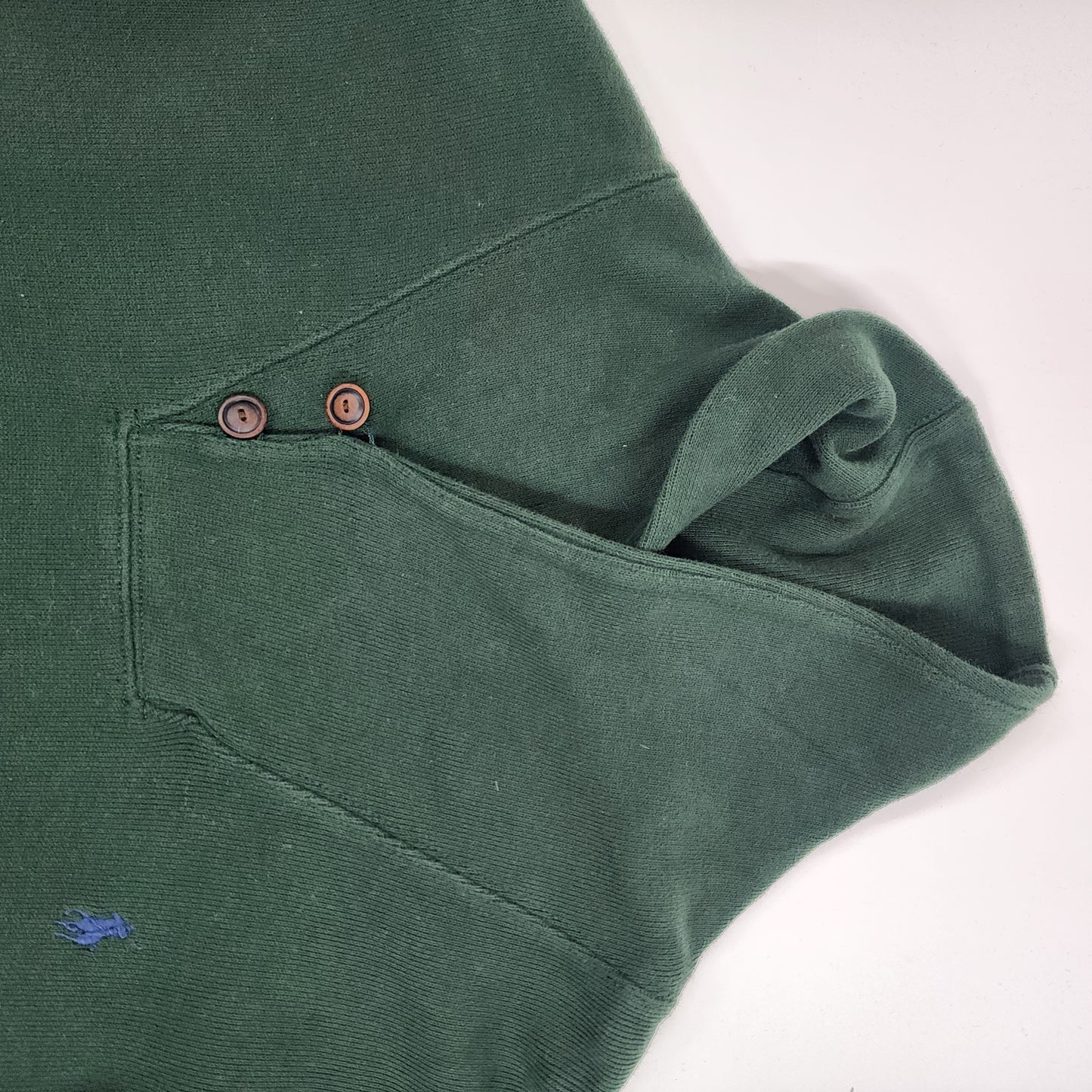 Ralph Lauren Polo Sweater Green Pony Shawl Pullover Sweatshirt - Size XXL