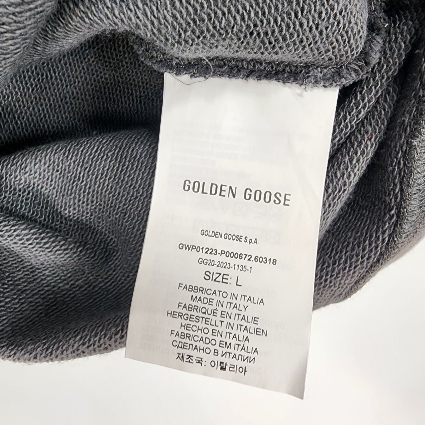 Golden Goose crystal-embellished cotton Grey Sweatshirt - Size L