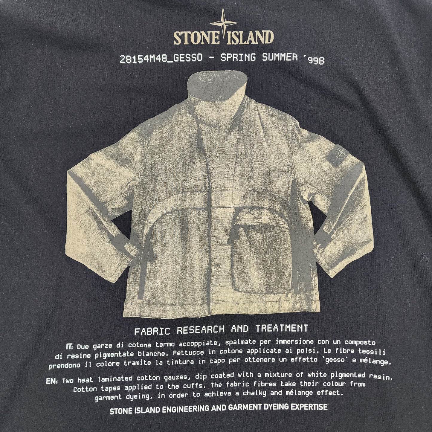 Stone Island Blue Archivio Print T- Shirt - Size XXL