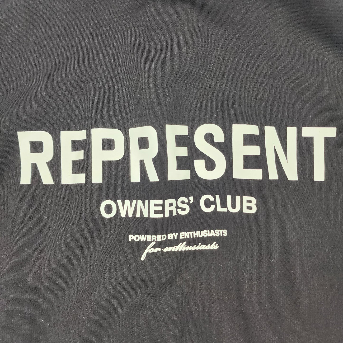 REPRESENT Owners Club Black Unisex Zip-Up Hoodie - Size M