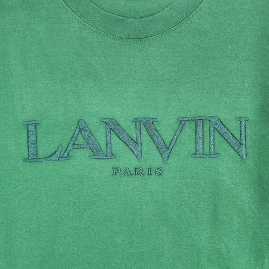 Lanvin Green logo-embroidered cotton Oversized T-shirt - Size L