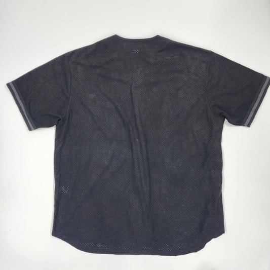 Supreme Ultrasuede Mesh Baseball Jersey Top Black - Size L