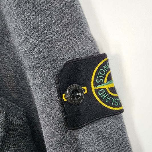 Stone Island Compass Grey Unisex Hoodie - Size L