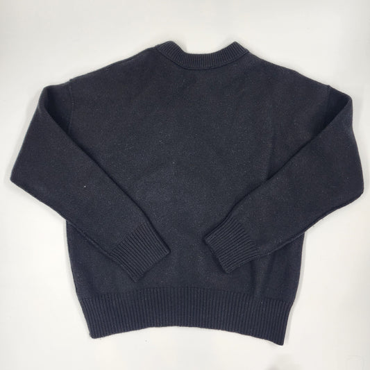 AMI Paris Unisex Black Knit Wool Sweater - Size XL