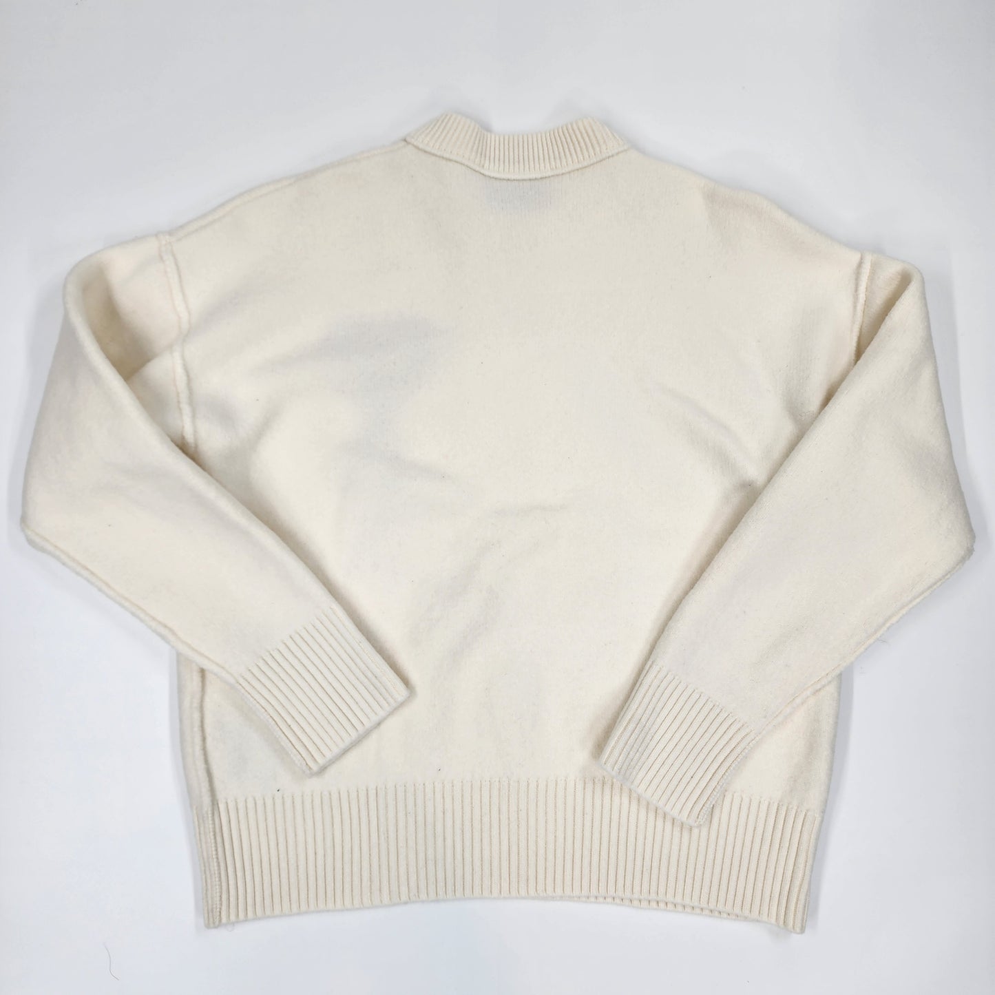 AMI Paris Unisex Cream/White Knit Wool Sweater - Size M