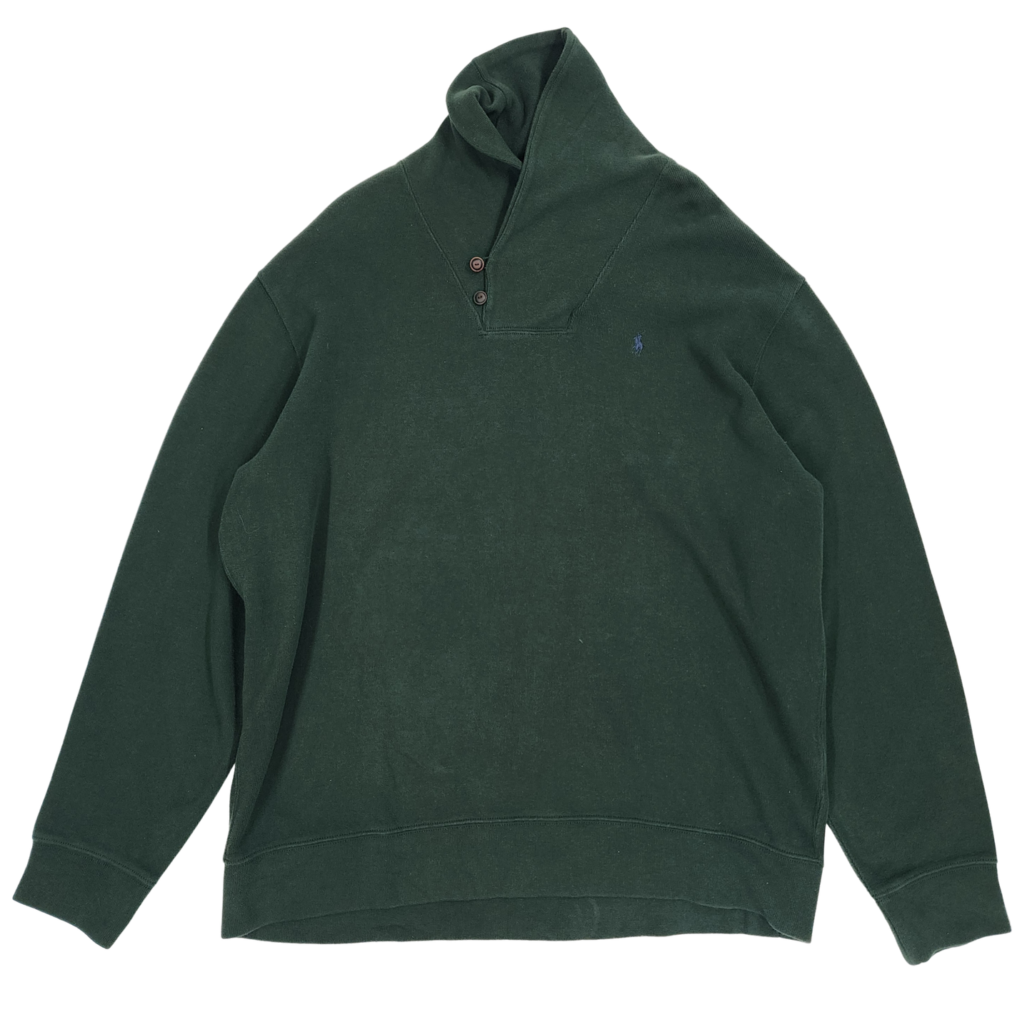 Ralph Lauren Polo Sweater Green Pony Shawl Pullover Sweatshirt - Size XXL
