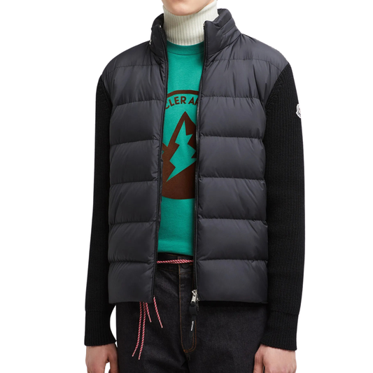 Moncler Padded Wool Zip-Up Hoodie