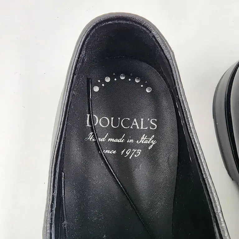 Doucal's Black Patent Leather Men's Boots - Size EU 42