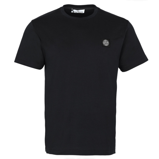 Stone Island Logo Patch Unisex Black T-Shirt