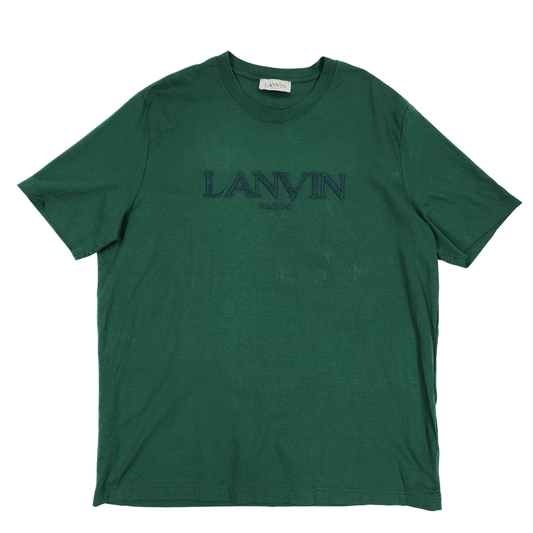 Lanvin Green logo-embroidered cotton Oversized T-shirt - Size L