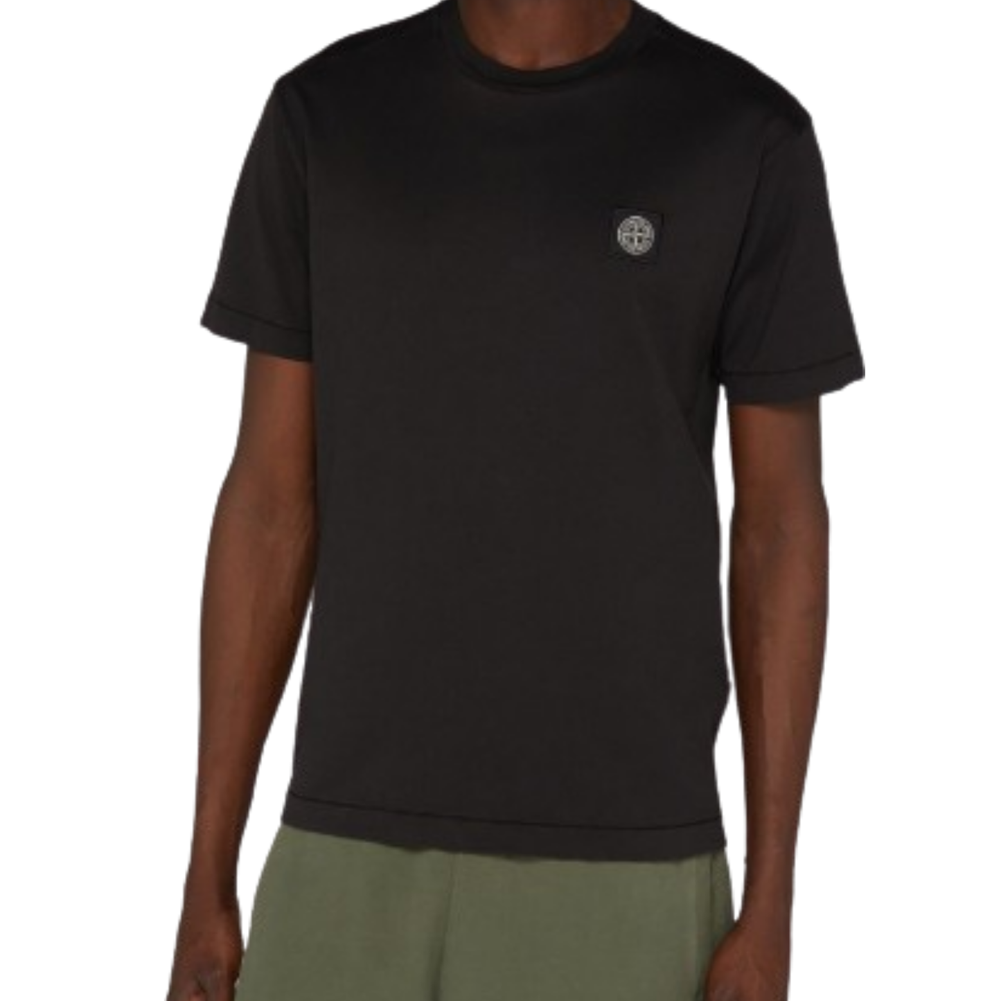 Stone Island Logo Patch Unisex Black T-Shirt