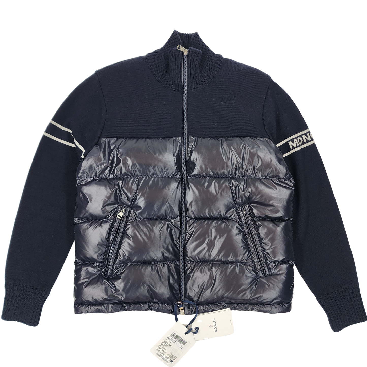 Moncler Navy Unisex Padded Cardigan/Jacket - Size L