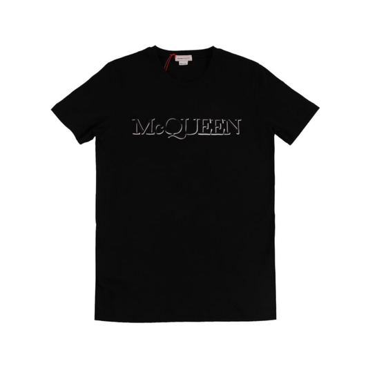 Alexander McQueen Logo Embroidery Black T-shirt
