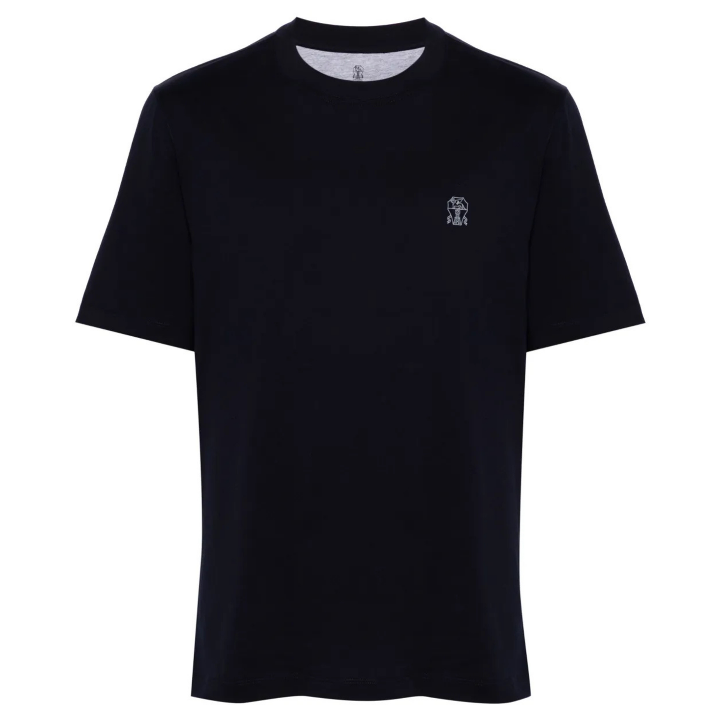 Brunello Cucinelli Embroidered Motif Unisex Black T-shirt