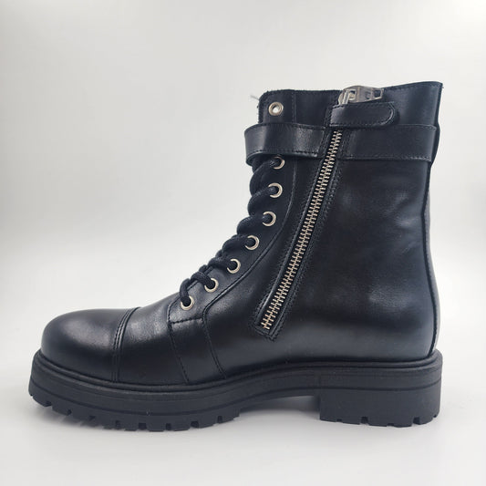 Balmain Paris Black Leather Boots - Size EU 37