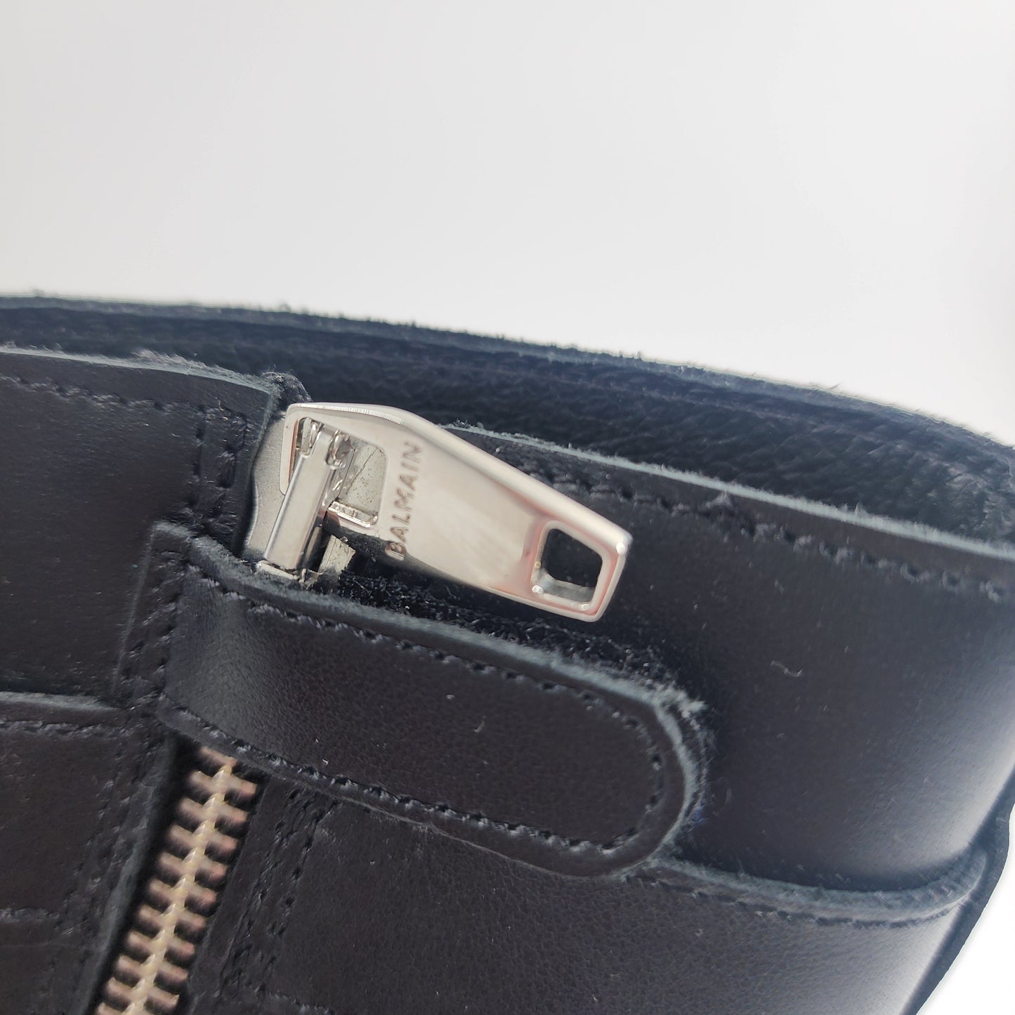 Balmain Paris Black Leather Boots - Size EU 37