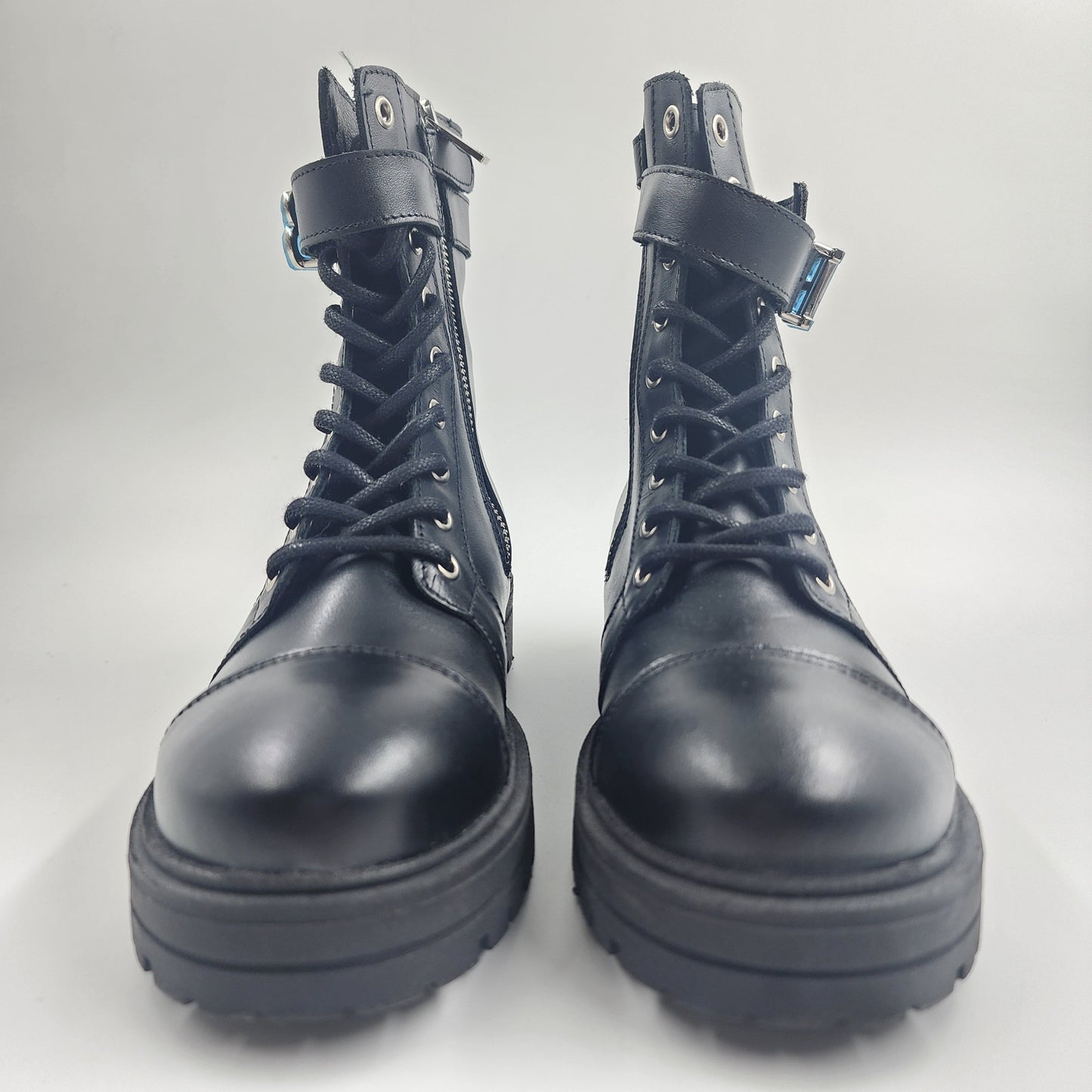 Balmain Paris Black Leather Boots - Size EU 37