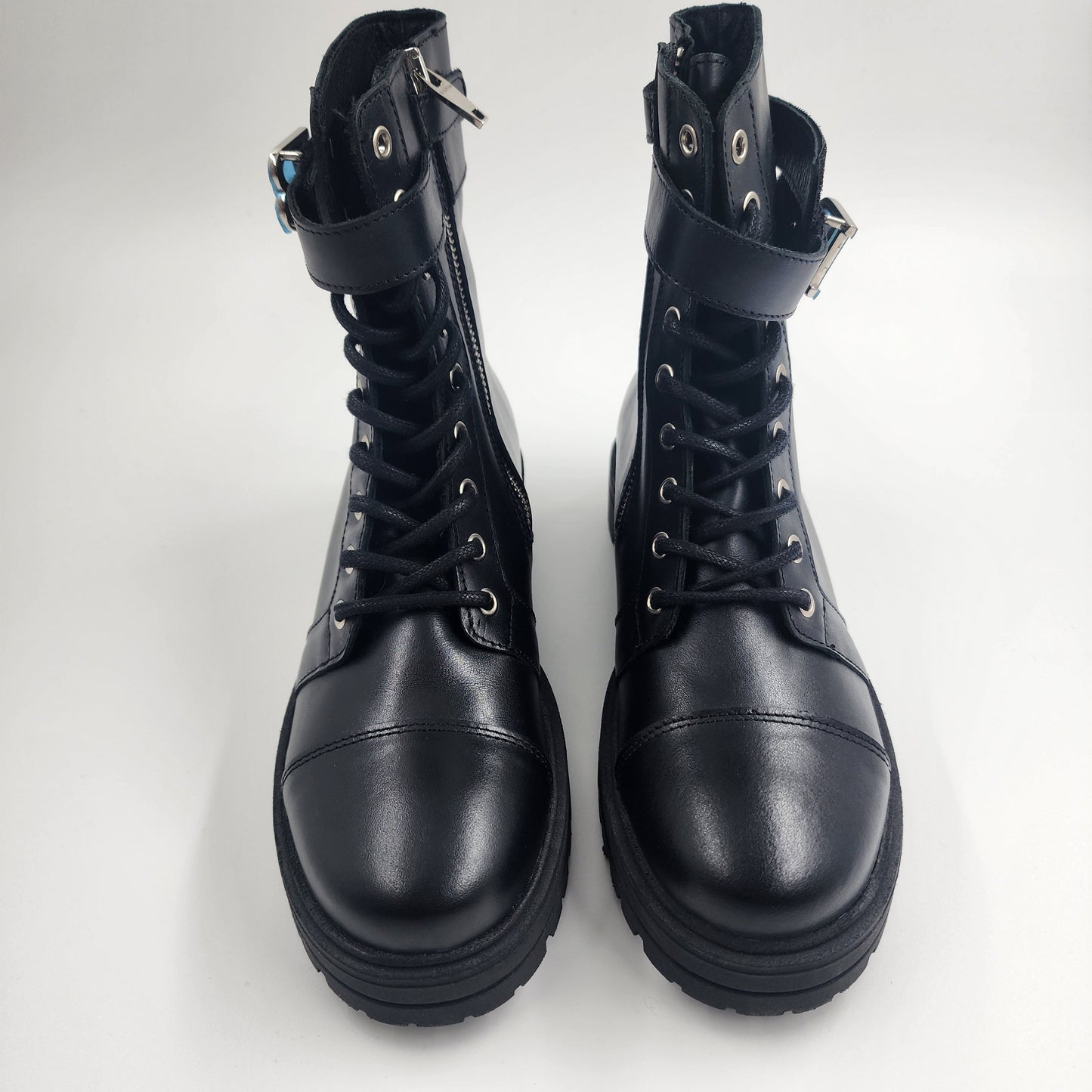 Balmain Paris Black Leather Boots - Size EU 37