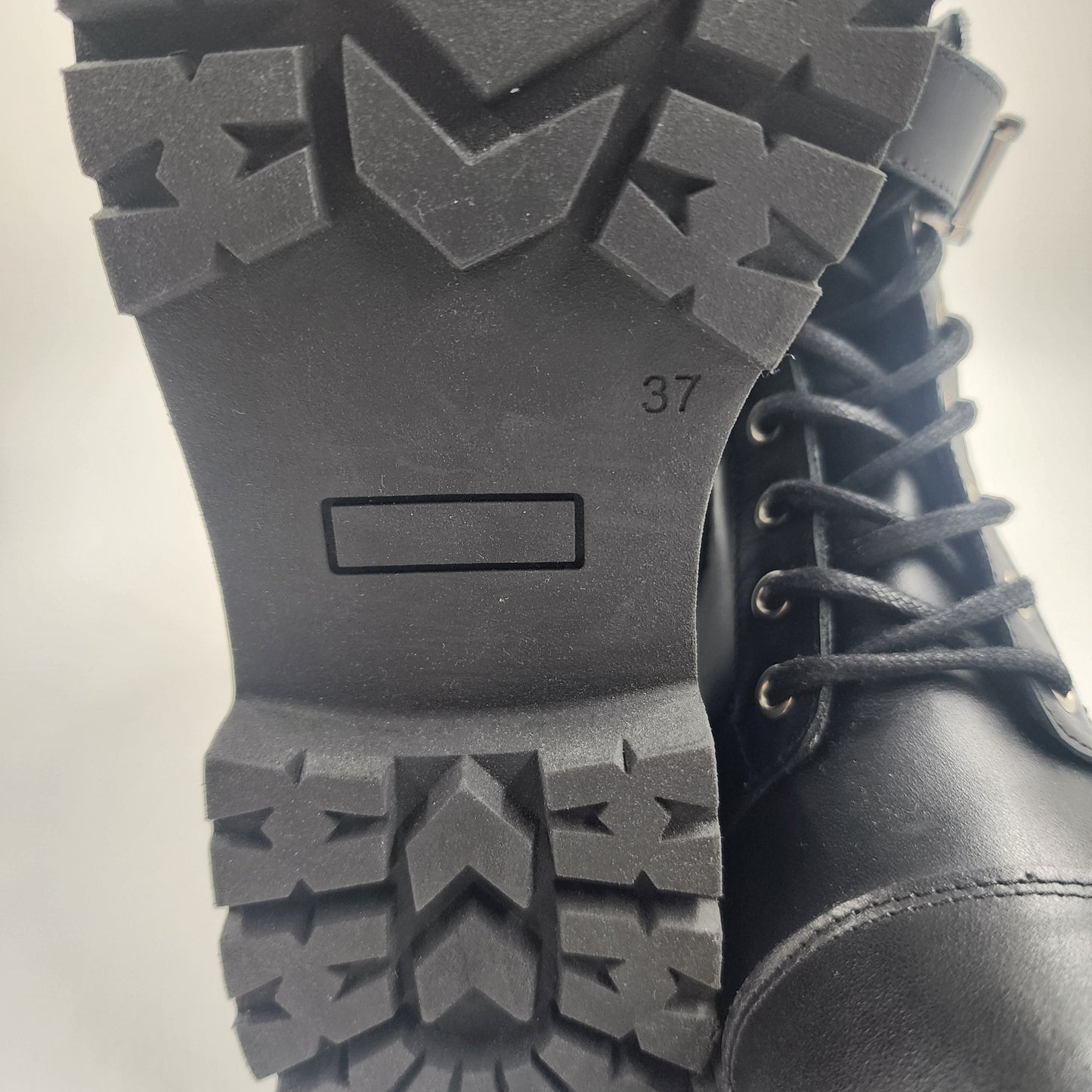 Balmain Paris Black Leather Boots - Size EU 37