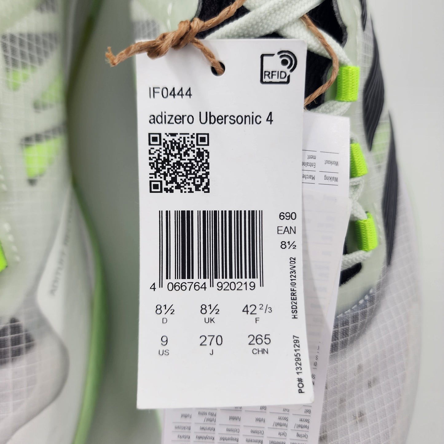 Adidas Adizero Ubersonic IV Tennis Shoes Mens Trainers UK 8.5