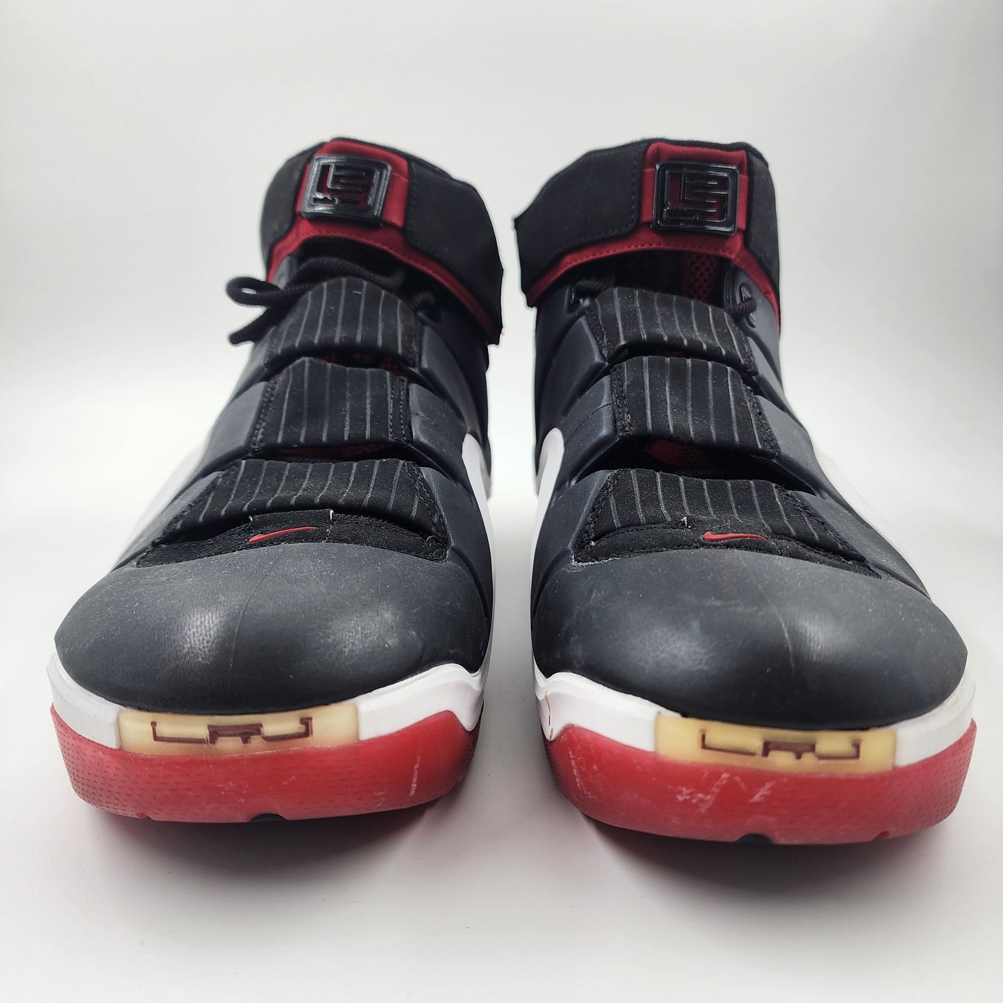 Nike Zoom LeBron 4 ''Black White Red'' Crimson Basketball Men's Sneakers UK 10.5