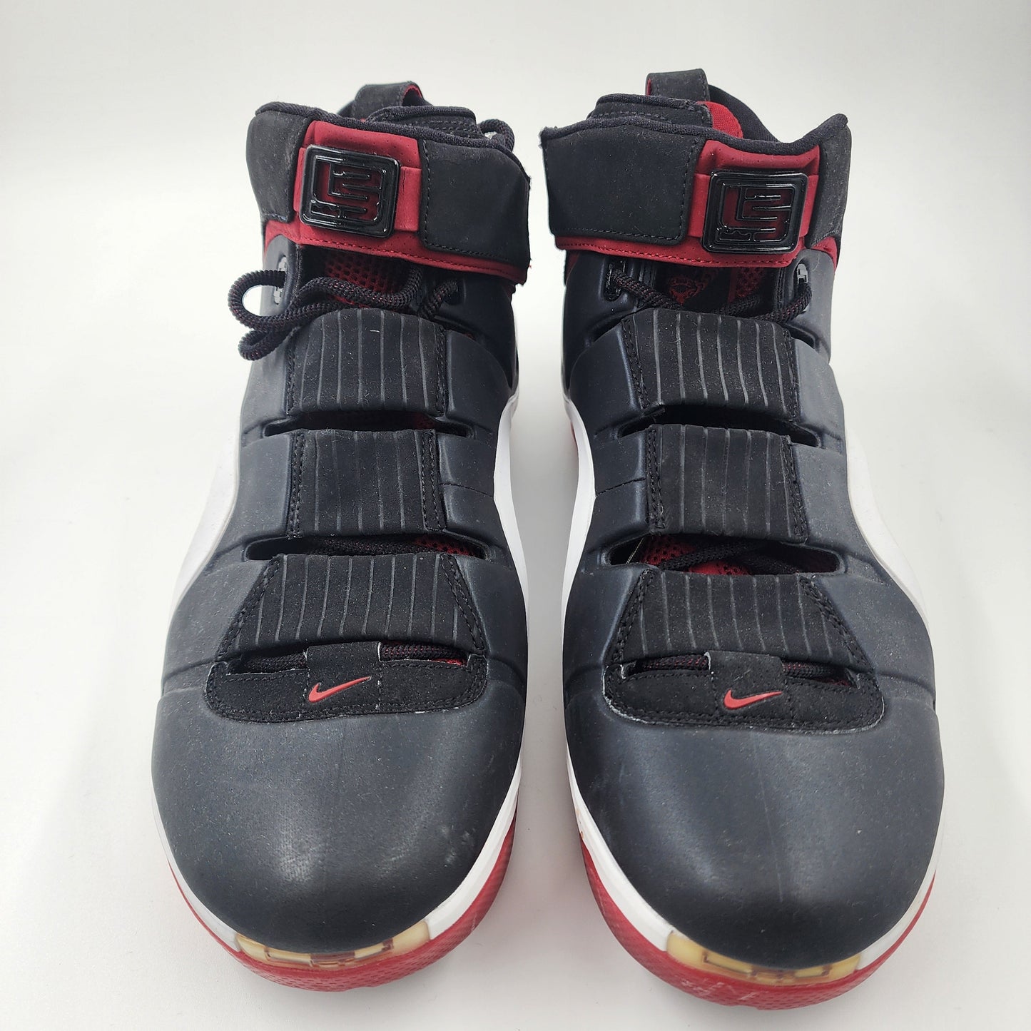 Nike Zoom LeBron 4 ''Black White Red'' Crimson Basketball Men's Sneakers UK 10.5